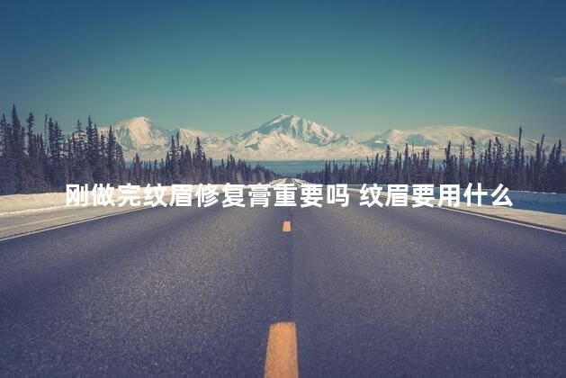刚做完纹眉修复膏重要吗 纹眉要用什么修复膏